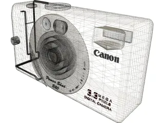 Canon PowerShot S20 Digital Camera 3D Model preview