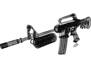 Rifle 3D Model preview