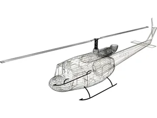 Bell UH-1 Iroquois 3D Model preview