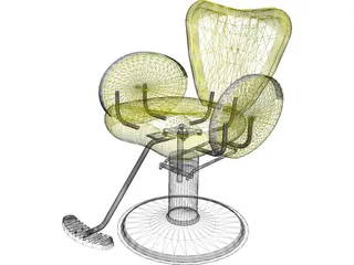 Salon Styling Chair 3D Model preview