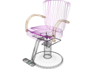 Takara Belmont Liu Hair Styling Chair 3D Model preview