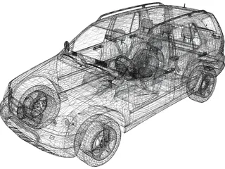 Mercedes-Benz M-class (2006) 3D Model preview