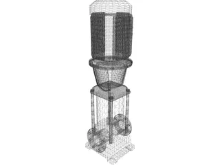 Grundfos Pump 3D Model preview