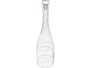 Champagne Bottle 3D Model preview