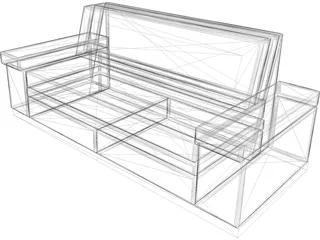 Flop Sofa 3D Model preview