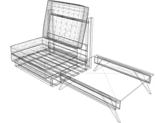 Sofa Outdoor 3D Model preview