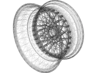 Porsche BBS RM Rim 3D Model preview