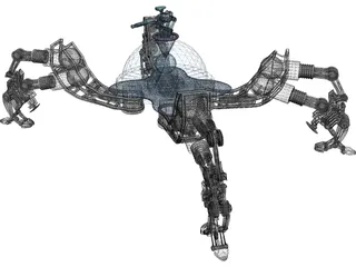 Light Spider Rover Robot 3D Model preview