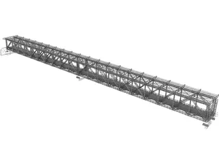 Steel Truss Bridge (1908) 3D Model preview