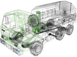 Kamaz 5350 3D Model preview