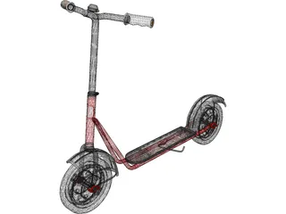 Central Scooter 3D Model preview