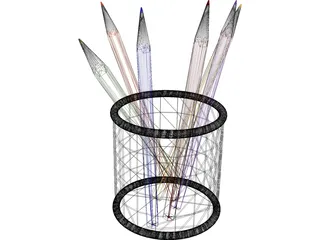 Pencils in the Box 3D Model preview