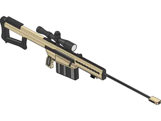 M107A1 Barret Rifle 3D Model preview