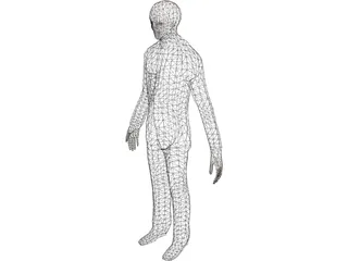Slenderman Creature 3D Model preview