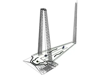 Sky Coaster 3D Model preview