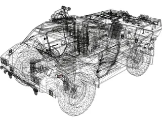 Armored Security Vehicle 3D Model preview