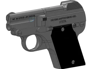 Steyr Pistol 1909 3D Model preview