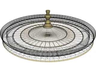 Roulette Wheel 3D Model preview