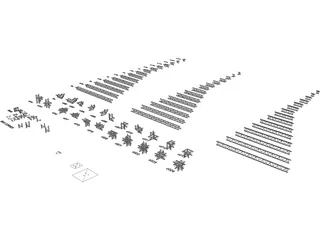 Prolyte H30D Triangulair Aluminium Truss Structure Collection 3D Model preview