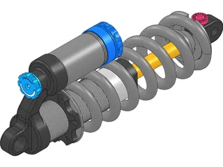Fox Racing Shox DHX 5.0 Air Shock 3D Model preview