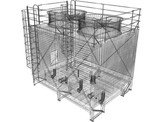 Cooler Tower 3D Model preview