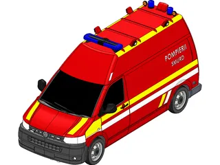 Volkswagen Transporter T5 Ambulance (2013) 3D Model preview
