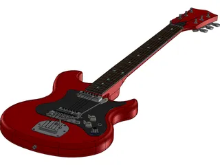 Fender Stratocaster Guitar 3D Model preview