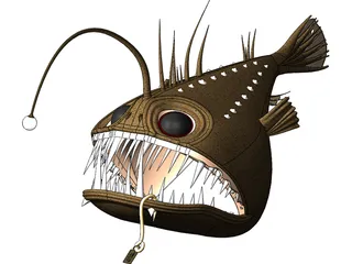 Angler Fish Angus 3D Model preview