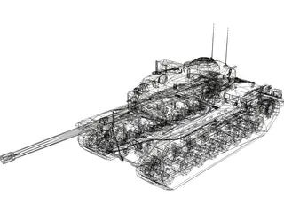 US T29 Tank 3D Model preview