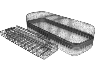 Blues Harmonica 3D Model preview
