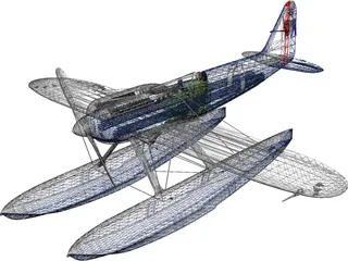 Supermarine S.6B 3D Model preview