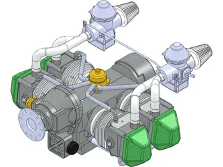 Rotax 912 Engine 3D Model preview