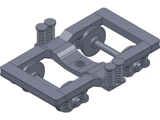 Railroad Bogie 3D Model preview