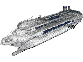 Cruise Ship 3D Model preview