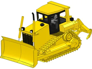 Caterpillar D6R Bulldozer 3D Model preview