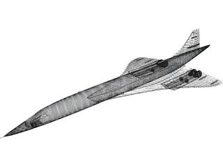 Concorde 3D Model preview