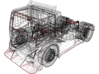Iveco Stralis Lucar Motorsports 3D Model preview