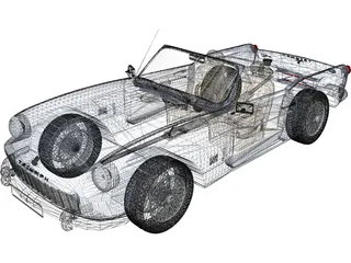 Triumph Spitfire Mk2 (1965) 3D Model preview