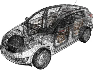 Kia Sportage (2012) 3D Model preview