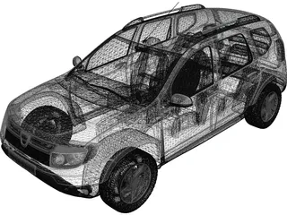 Dacia Duster (2012) 3D Model preview