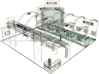 Pump Station 3D Model preview