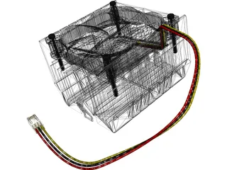 CPU Cooler 3D Model preview