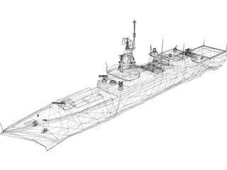 Steregushchiy Battle Ship 3D Model preview