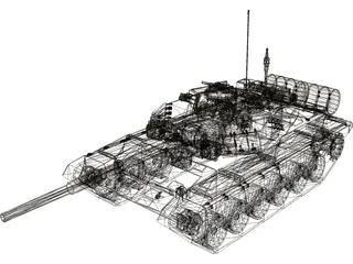 T-90A Tank 3D Model preview
