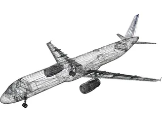 Airbus A320 Air France 3D Model preview