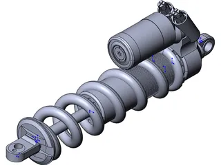 Cane Creek Double Barrel shock 3D Model preview