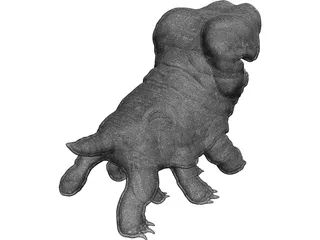 Woola Monster Creature 3D Model preview