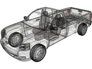 Chevrolet Silverado 2500HD Regular Cab LTZ (2009) 3D Model preview