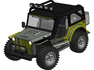 Jeep Wrangler 4x4 Expedition 3D Model preview