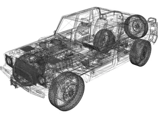 Lamborghini LM002 3D Model preview